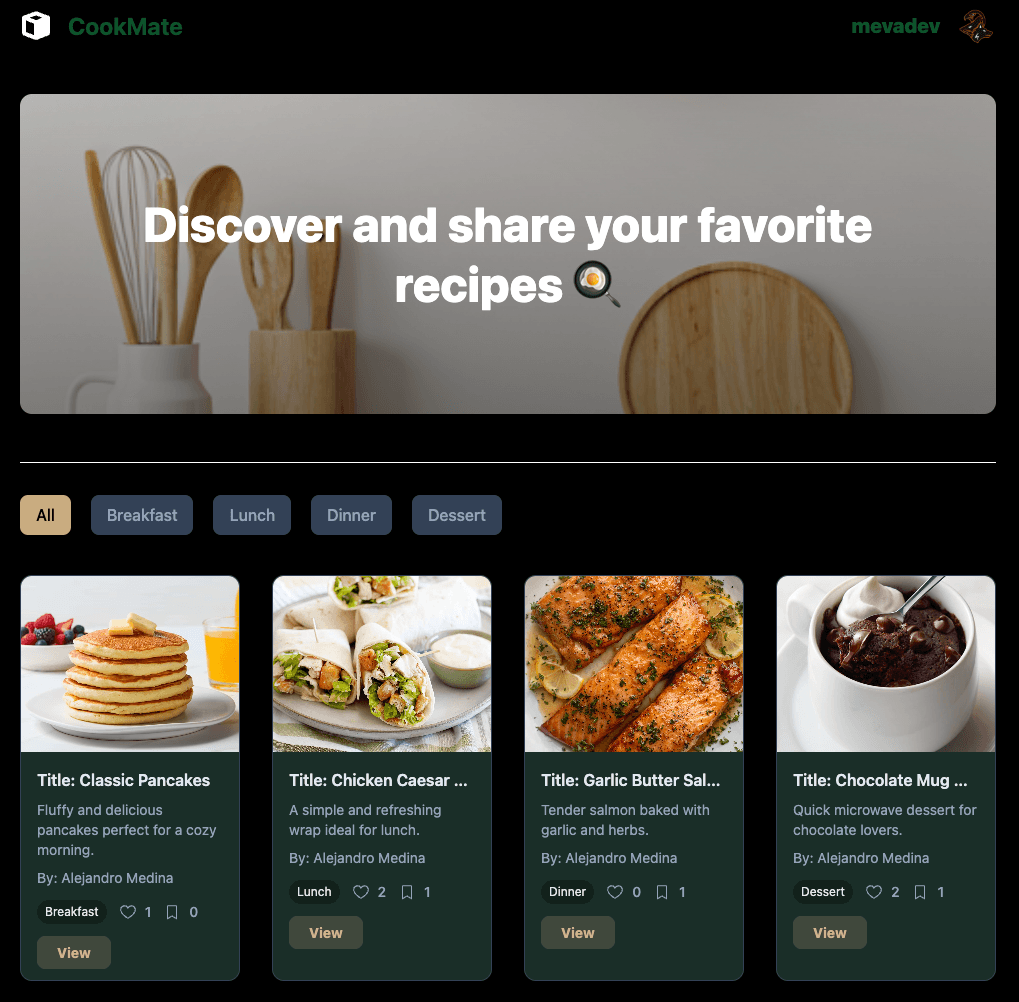 Cookmate - Recipe Sharing Platform