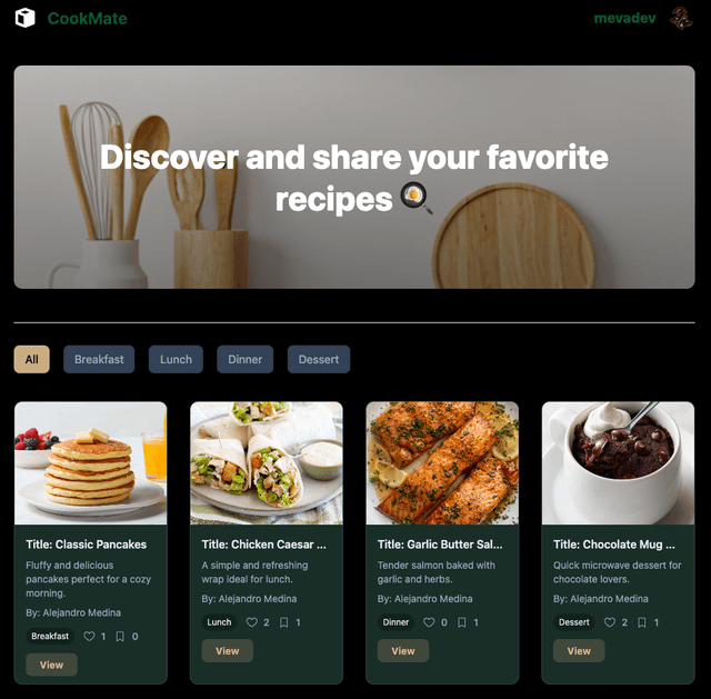 Cookmate - Recipe Sharing Platform